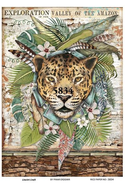 LİNEART Brass Decopage Paper La 5834