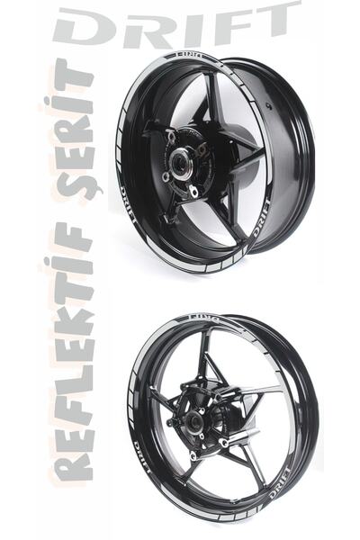 Favori Mondial Drift L Uyumlu Jant Şeridi Reflektif Beyaz New