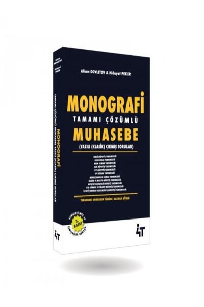 4T Yayınları 4t Monografi Tamamı Çözümlü Muhasebe Yazılı (klasik) Sorular 3.baskı
