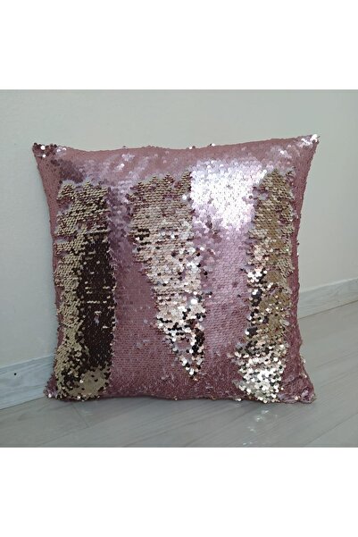 YILMAZHOME 4’lü Pullu Payetli Dekoratif Kırlent Kılıfı