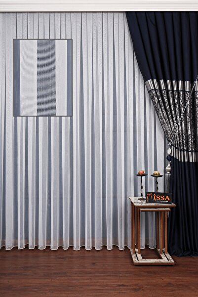 ISSA PERDE Taç Tül Titi Sık Pile 1 E 3