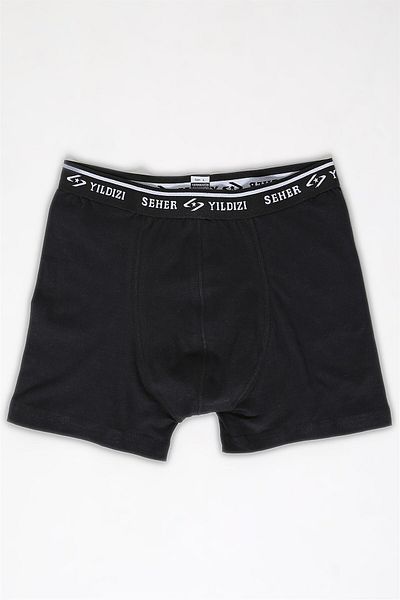 Seher Πακέτο 6 Star Ανδρικά Lycra Boxers Elastane Μαύρο