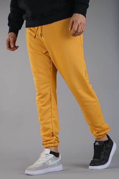 bombe Men's Mustard Sweatpants 3 Thread