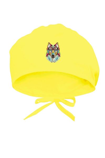 Tasarım Trend Colorful Wolf Design Surgical Bonnet