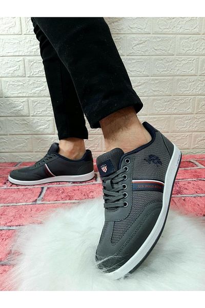 U.S. Polo Assn. Pantofi de sport cu talpă plată, anti-alunecare, gri Polo Kares