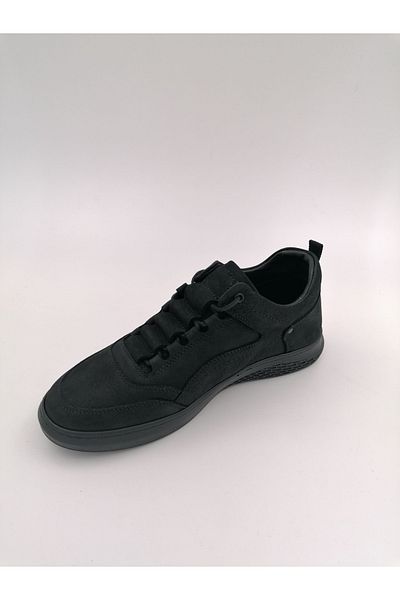 SOLMAZ Mkt1063 Pantofi casual din piele naturală nubuc neagră