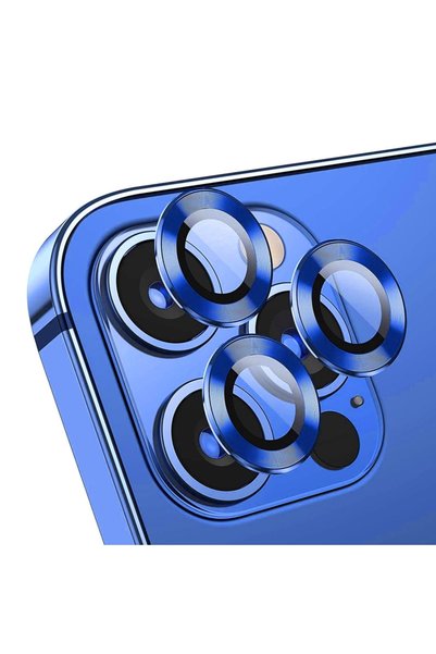 Powerfox iPhone 12 Pro Compatible Camera Lens Protector (Set of 3) Blue