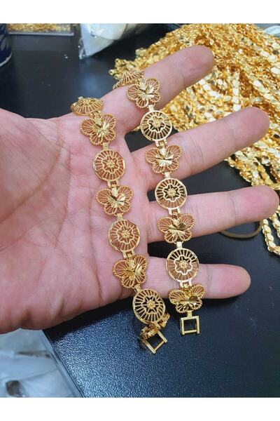 barisiva gold 22 Ayar Altın Kaplama Kelebekli Şık Bileklik