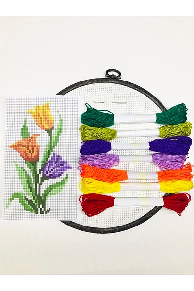 İDİL Cross Stitch Etamine Kit Embroidery Set 013