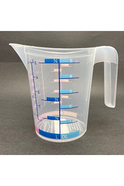 Pause Art Home Plastik Ölçü Kabı - Özel Ölçekli Kap 0,5 Litre Dereceli Ölçek ...