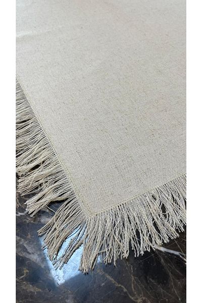 ARIKAN HOME Tasseled Linen Runner & American Service