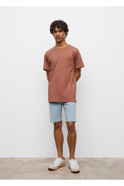 Mango Teen Βαμβακερό μπλουζάκι με τσέπες