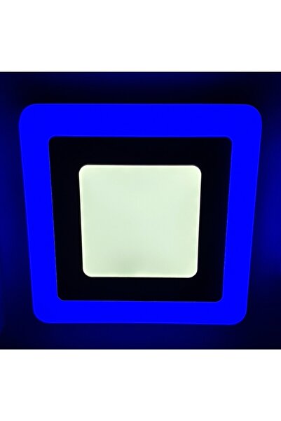 CNL Çift Renkli 6+3 W Led Panel Sıva Üstü Kare Spot Armatür (Mavi - Beyaz)