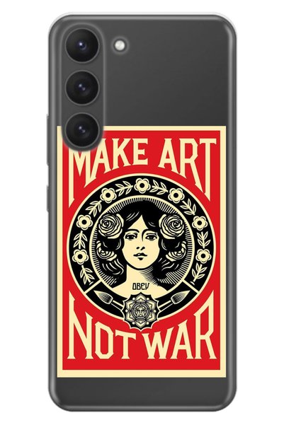 Cekuonline Case for Samsung Galaxy S23 0.4mm Silicone Patterned Make Art