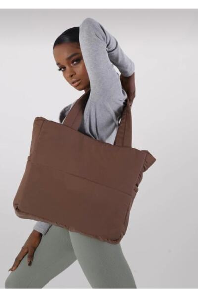 AYB Kabartmalı Puf Kumaş Shopper Çanta