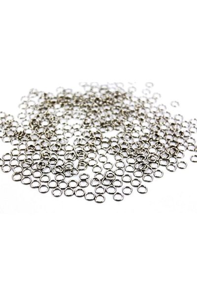Hobimos 5 Mm Nickel Plated Mount Ring, Jewelry Ring, Round Ring - 100 Pieces