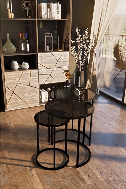 usta mekan Zigon Sehpa - Füme Cam