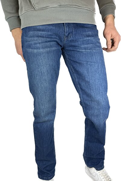APT PRESTIGE Men's David Blue Grinding High Waist Denim Jeans