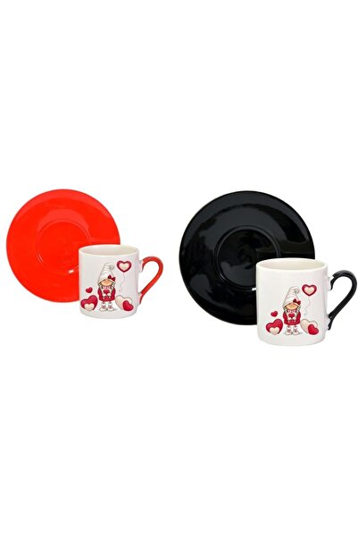 LADİJİTAL BASKI ÇÖZÜMLERİ طقم فناجين قهوة تركية للعام الجديد مكون من قطعتين ب...