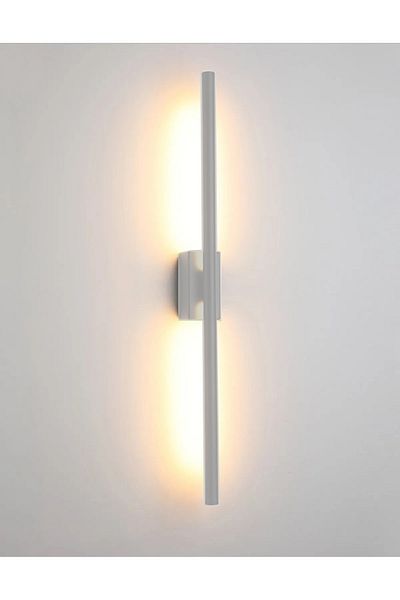 LIGHTMORE Modern Decorative Stick LED Wall Sconce 70 Cm White Oval Profile (Rectangular Rosace)