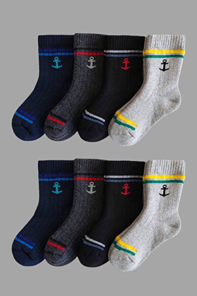 Ollero Детски безшевни чорапи с дебели пръсти, 8 чифта