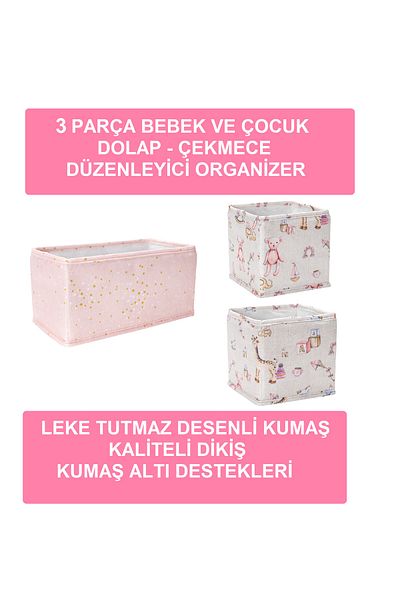 DaisyHome Baby and Child Room Drawer Organizer 3 Pieces