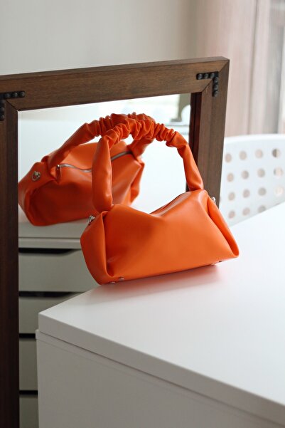 Moom Bag Women's Orange Drawstring Shoulder Soft Strap