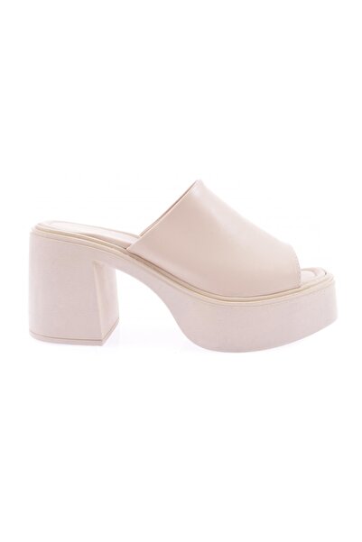 DGN Woman's thick sole slippers beige 21542572