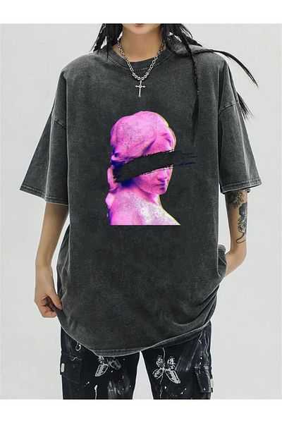 Touz Unisex Eyeless Art Vintage T-shirt - Washable