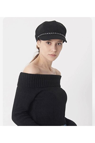 SYT قبعة شتوية نسائية مع إكسسوار سلسلة حمراء