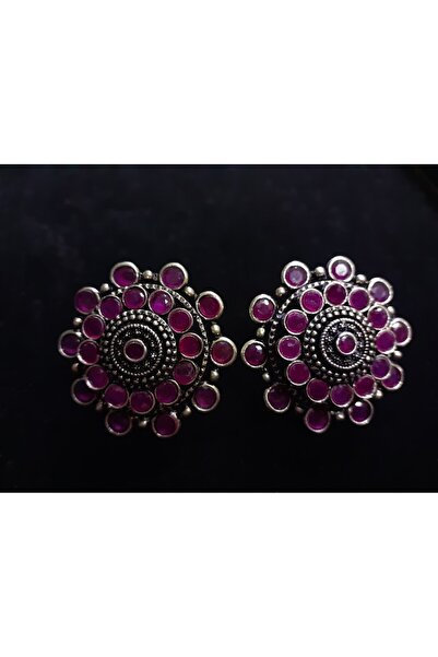 Aashiv's Collection Women's Jewelled Steel Indian Earrings