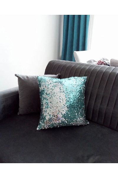 YILMAZHOME Husă de pernă decorativă cu paiete și paiete