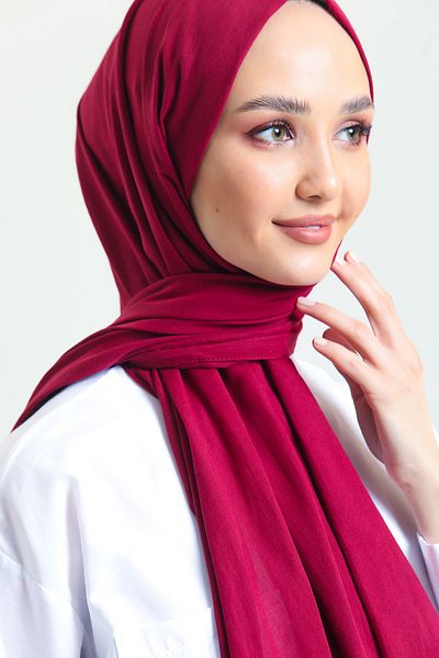 Sarar 100% Cotton Shawl / Claret Red