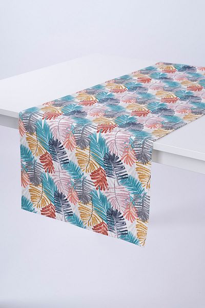 ALTINPAMUK Țesătură cu frunze colorate - Runner personalizat impermeabil și rezistent la apă 135x45 Runner1020