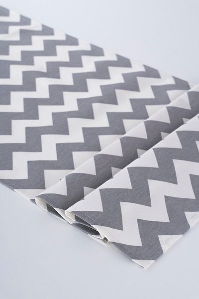 ALTINPAMUK Gray Custom Luxury Runner - Stain Resistant, Water Repellent, Zigzag Fabric 140X40 Runner1020