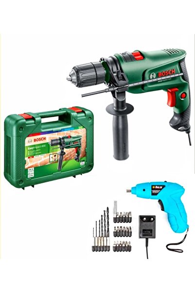 Bosch 600 W Darbeli Matkap Vidalama Ve Bn 5 4.8 V Mini Vidalama Seti