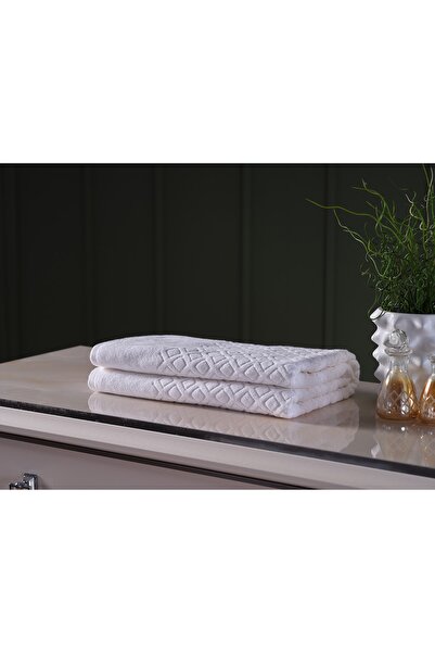 Doqu Home Білий розкішний рушник для ванної кімнати - 90 x 150 см