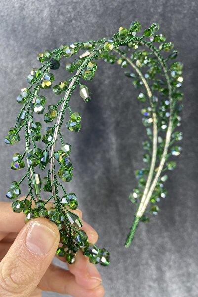 Bontex Χειροποίητο μοντέλο Μαρία με κρυστάλλινες πέτρες σε πράσινο χρώμα και ...