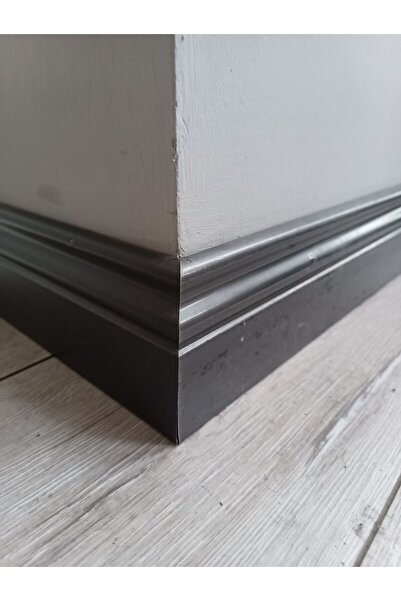 borella Lake Süpürgelik 8cm Galata Modeli Antrasit Pvc Kaplı