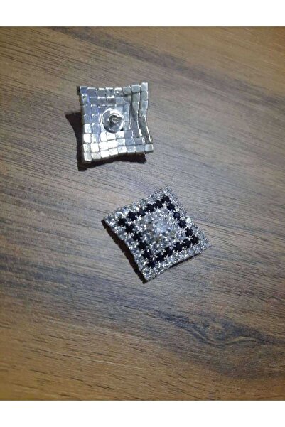 İMREN AKSESUAR Μαύρο και άσπρο μεταλλικό κουμπί 3 εκ. με επίστρωση νικελίου, 1 τεμάχιο