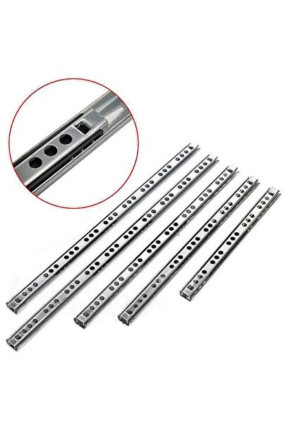 ALETÇANTAM 17mm Teleskopik Ince Çekmece Rayı - 34cm (2 Parça Set)