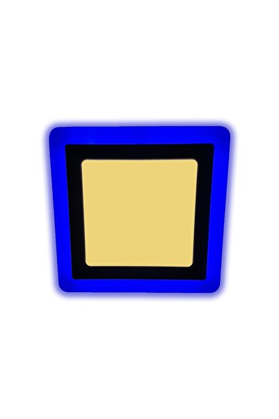 CNL Çift Renkli 3+3 W Led Panel Sıva Üstü Kare Spot Armatür (Mavi - Gün Işığı)