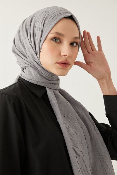 LOSYANA Bamboo Kraş Shawl Silver