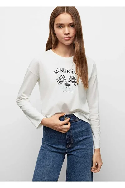 Mango Teen Tricou Alb Pentru Copii