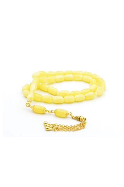 Murty99 Mărgele de rugăciune din chihlimbar Beyrut, placat cu argint galben