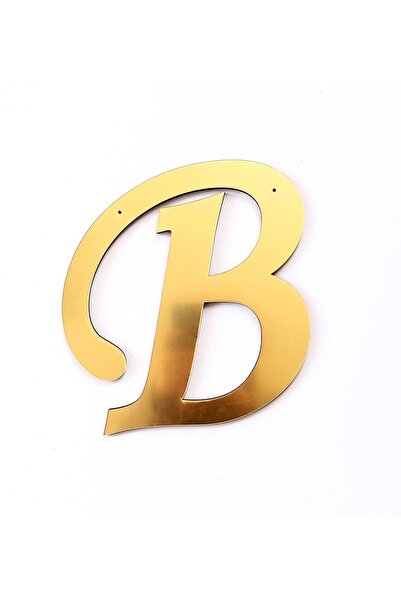 Seyyar Atölye Aynalı Gold Pleksi B Harfi