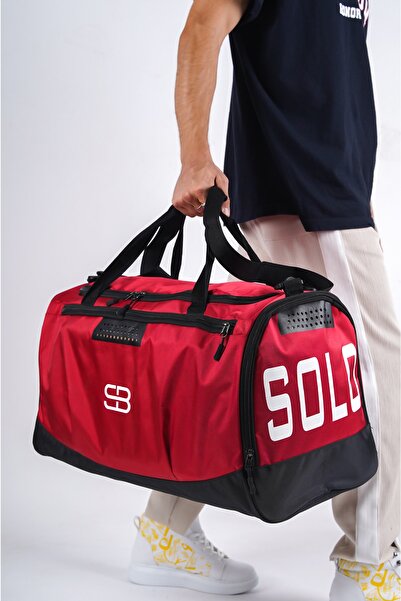 DELSOLERA Large Size Unisex Sports Fitness and Travel Bag with Shoe Eyes
