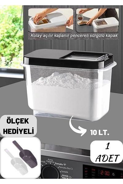 Alamut Home Multibox 10 Lt Multi-Purpose Food Container with Easy Sliding Lid, Pulses Etc. Storage Container