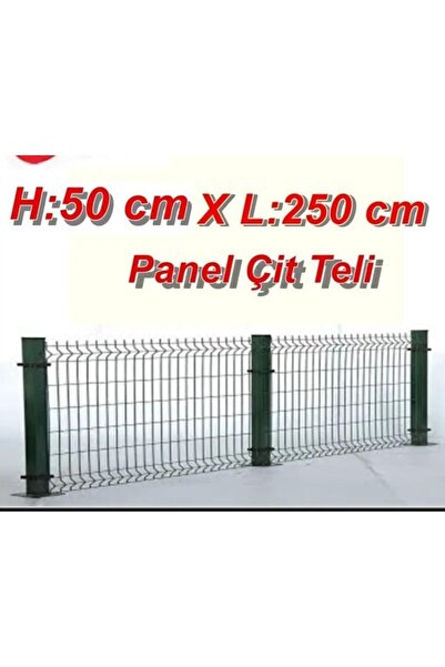 msy garden fenc 50 X 250cm - 4 Adet Yeşil Panel Çit Takımı Galvanizli Çit Tel...