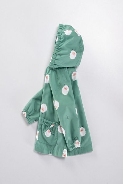 PODİUM GİYİM Trend New Season Winter/spring Cute Lamb Pattern Cool Raincoat